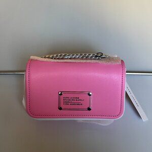 NWT   Marc Jacobs Small Crossbody Bag Petal Pink / Chain Strap